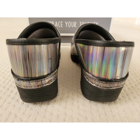 DANSKO LT Pro Prism Metallic Patent Leather Nursing Clog Shoe  39 - Picture 6 of 9